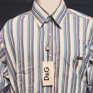 Classic Dolce and Gabbana Men's Striped Shirt
